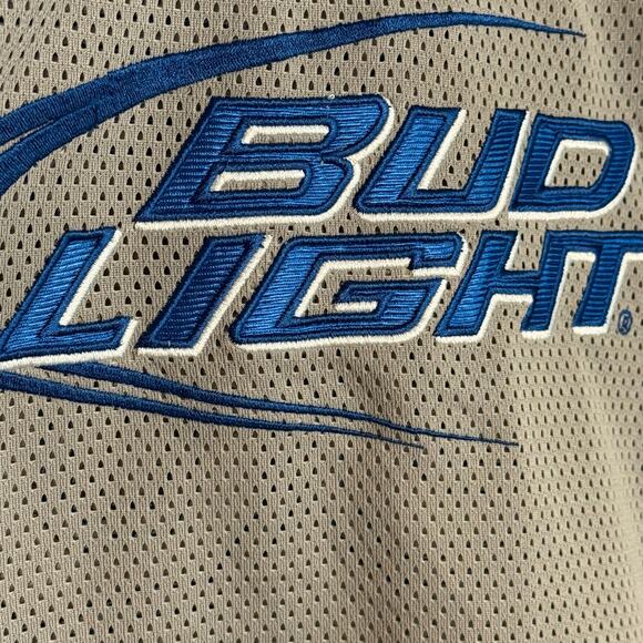 Vintage Bud Light Women’s Jersey Tee Medium 00 Sports Mesh Brand Promo - Picture 5 of 9